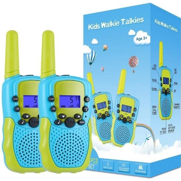Talkie-walkie pour enfants jouets avec lampe de poche talkie-walkie longue  portée pour camping en plein air randonnée