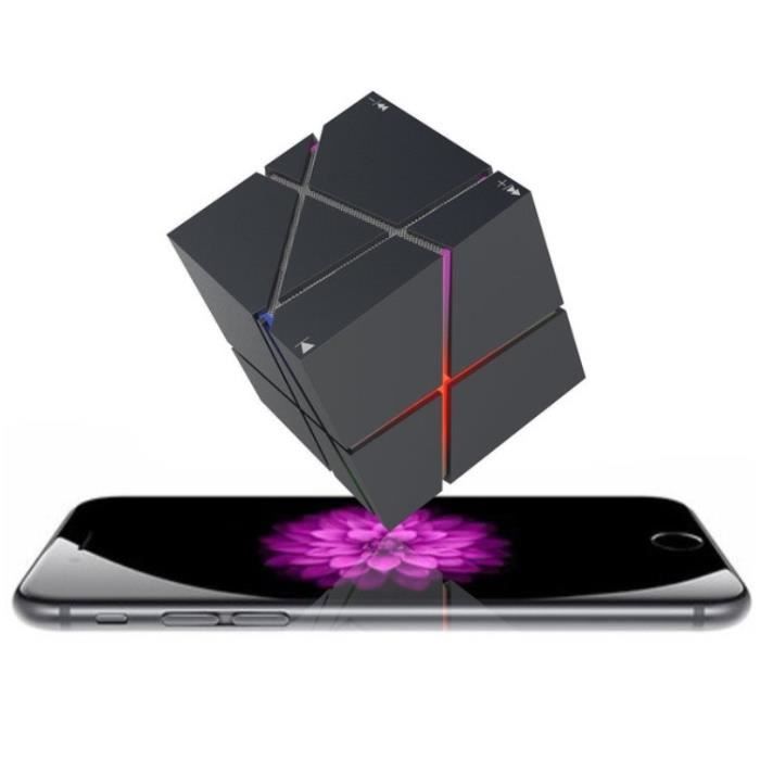 Enceinte Cube Bluetooth Pour Iphone 6 6s Smartphone Carte Tf Auxiliaire Haut Parleur Musique Led Couleur Noir Enceinte Nomade Avis Et Prix Pas Cher Cdiscount