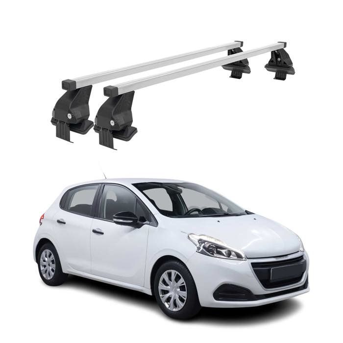 Barres de toit transversales pour Peugeot 208 20152019 Acier Gris Cdiscount Auto