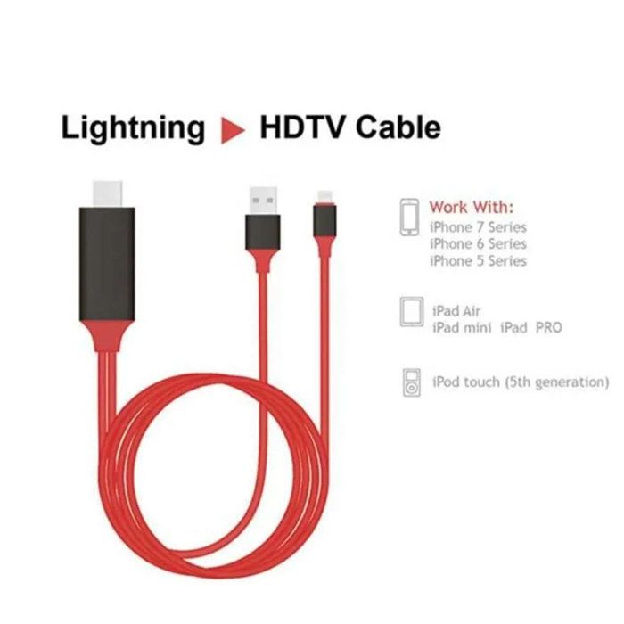 Câble HDMI pour Lightning Devices - Adaptateur TV HD AV numérique
