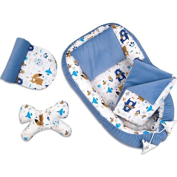 Pimko 5 Pieces Reducteur De Lit 2 Cotes Bebe Velvet Cocon Baby Nest Nourrissons Coussin Pour Lit Pour Nouveau Ne Nid De Bebe Denim Cdiscount Puericulture Eveil Bebe
