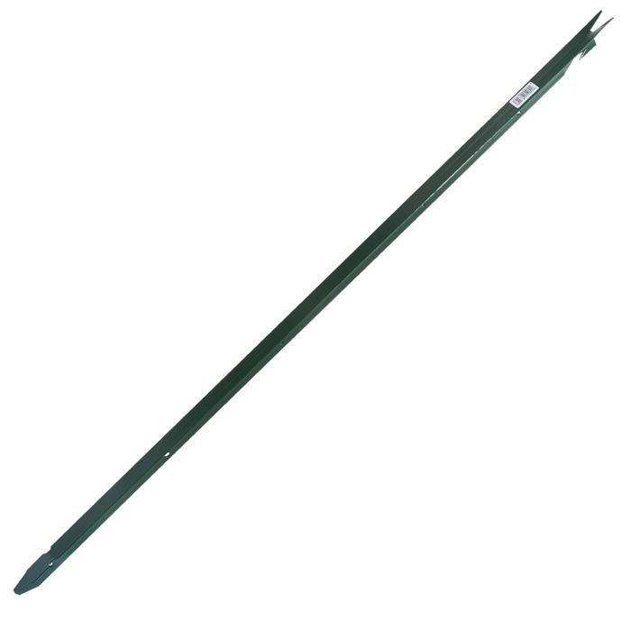 Piquet De Clôture TENAX En Fer Verni - Hauteur 1,75 M, Couleur Vert - Pour Grillage Et Fil De Fer - 7