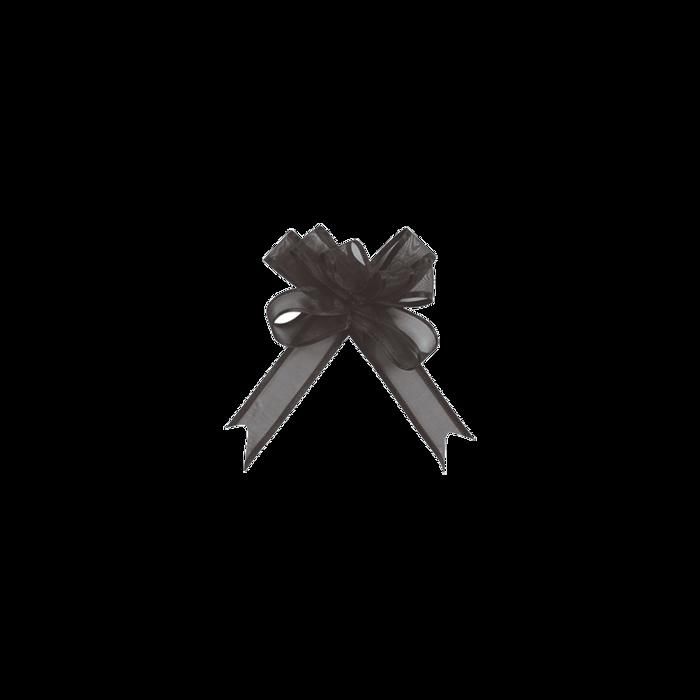 5 Minis Noeuds Organdi Argent