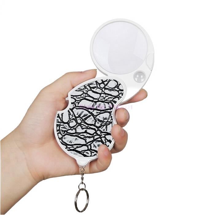 Blanche 1 bijoutier pliée 8x 20x loupe bijoux loupe poche