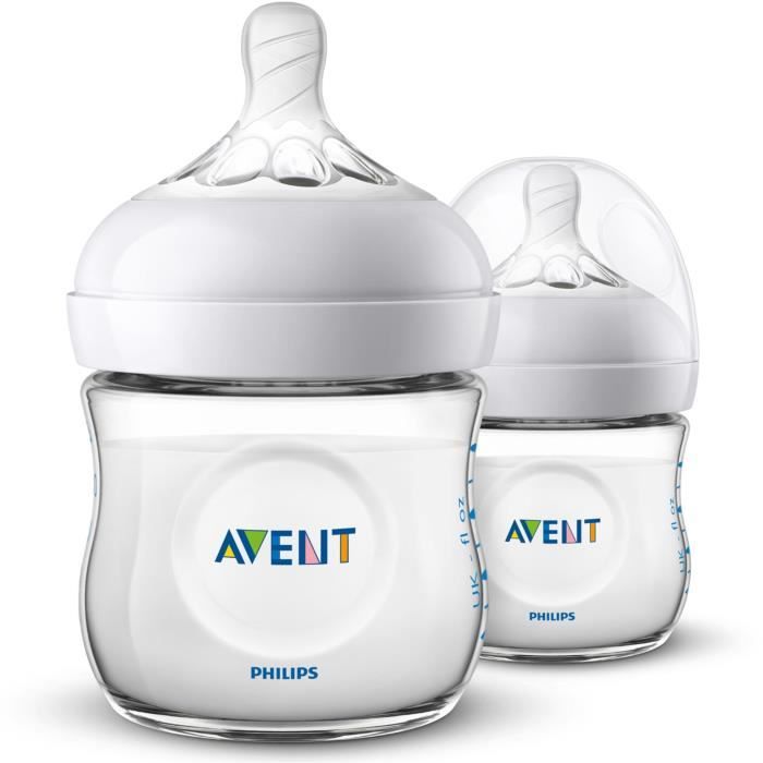 PHILIPS AVENT Lot de 2 biberons Natural - 125 ml