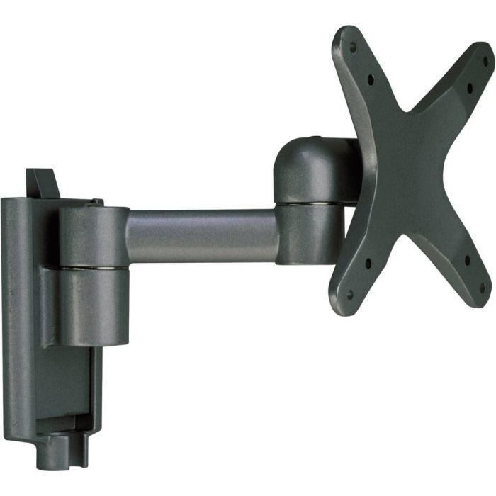 Support mural TV - SCHWAIGER - LWH031031 - Inclinable - Pivotable - Noir - 13-30 pouces