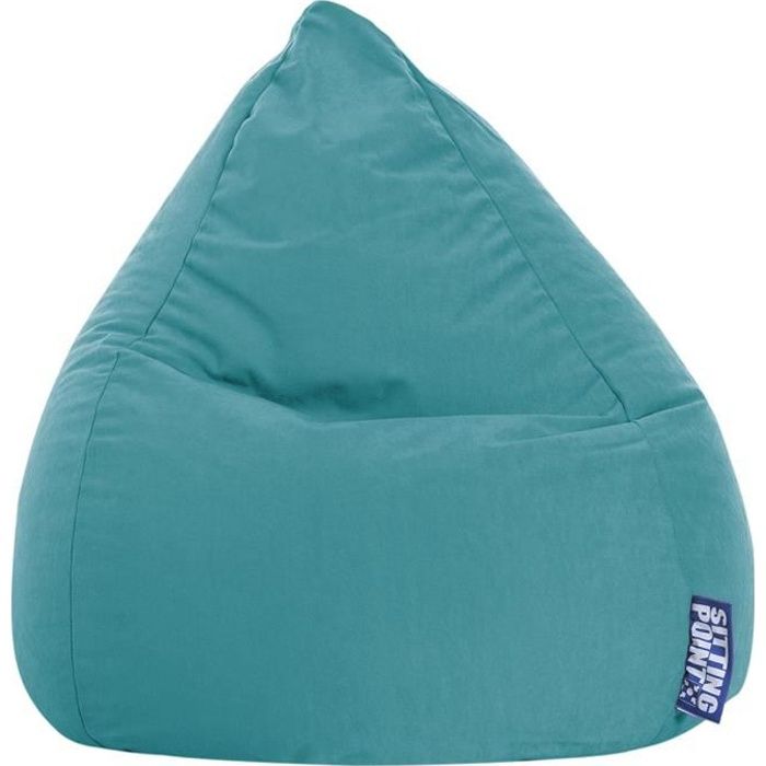 Pouf - SITTING POINT - Easy L Emeraude - Polyester - Taille 1 70x90 cm - Non déhoussable