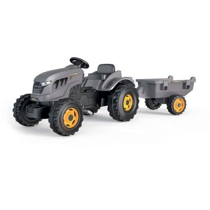 Smoby Tracteur a pédales Stronger + Remorque - vue 2