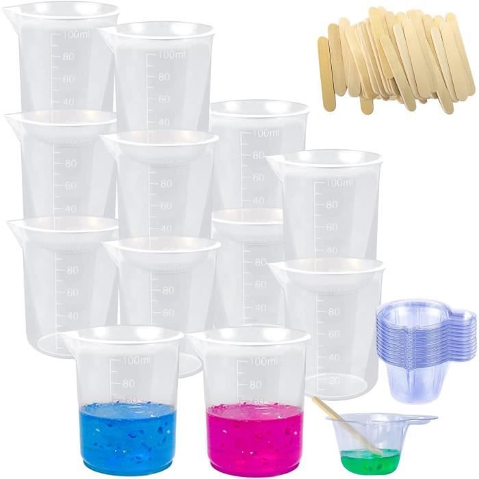 Lot De 4 Verres Doseurs Transparents – 1000 Ml, Sans BPA, Avec Bec Verseur Et Poignées (Pour Cuisine Et Pâtisserie)