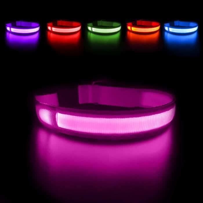Meilleurs prix pour MASBRILL Collier Lneux Chien Rechargeable, LED Collier Chien Etanche et Réglable 3 Modes d'éclairage, LED Clignotant Collier de 219