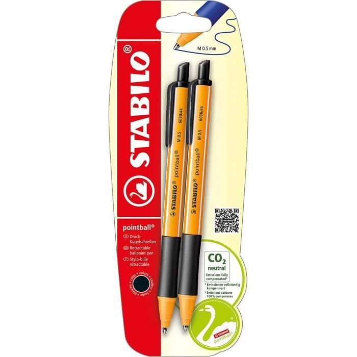 Stabilo B-43718-10 Lot De 2 Stylos-billes Rétractables Multicolore60