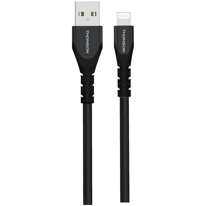 Câble THOMSON Charge & données USB A vers lightning Certifie MFI 1.5