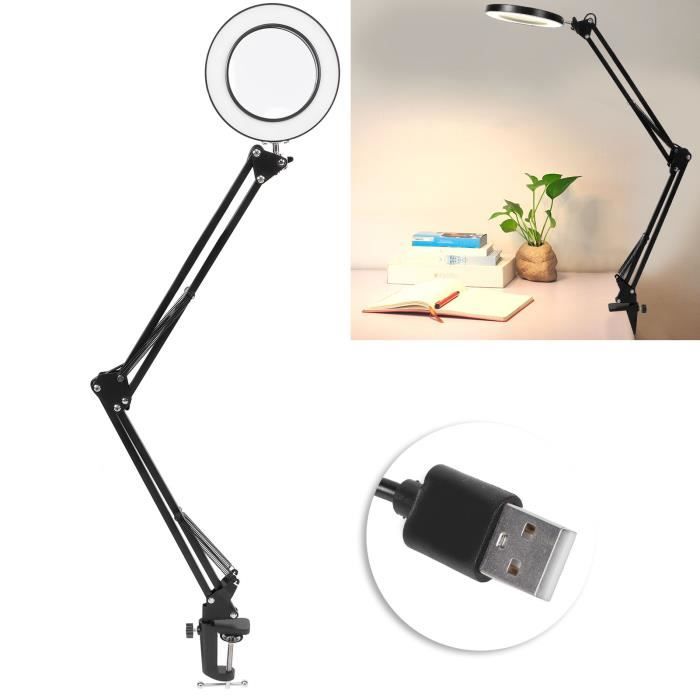 Lampe De Lecture LED Rechargeable - 14 LEDs, 5 Couleurs, 4 Niveaux, Pince, 150h Autonomie