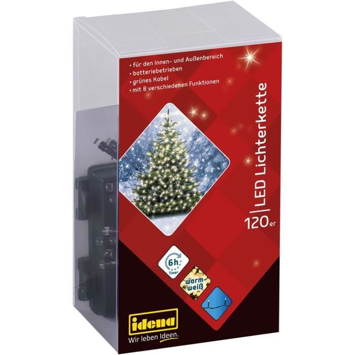 Guirlande Lumineuse LED 120 Lumières 15 M - 8 Modes, Télécommande, IP65 étanche - Pour Noël, Jardin, Fêtes - 4