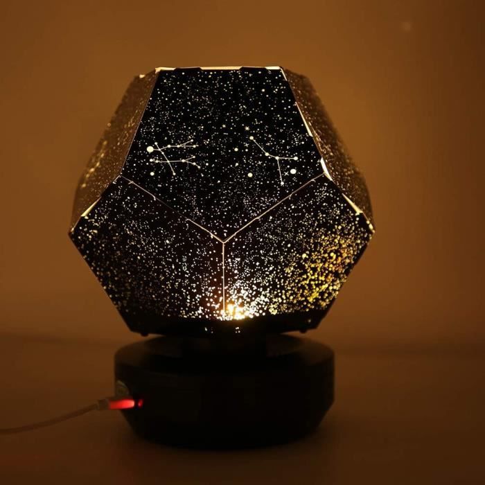 Projecteur Ciel Etoile, Lampe de Projection avec Étoile, Lune, Vagues