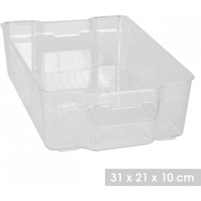 Casier Caisse de Rangement Pour Réfrigérateur Bac Frigo ( lot de 2 ) Panier Plastique Alimentaire