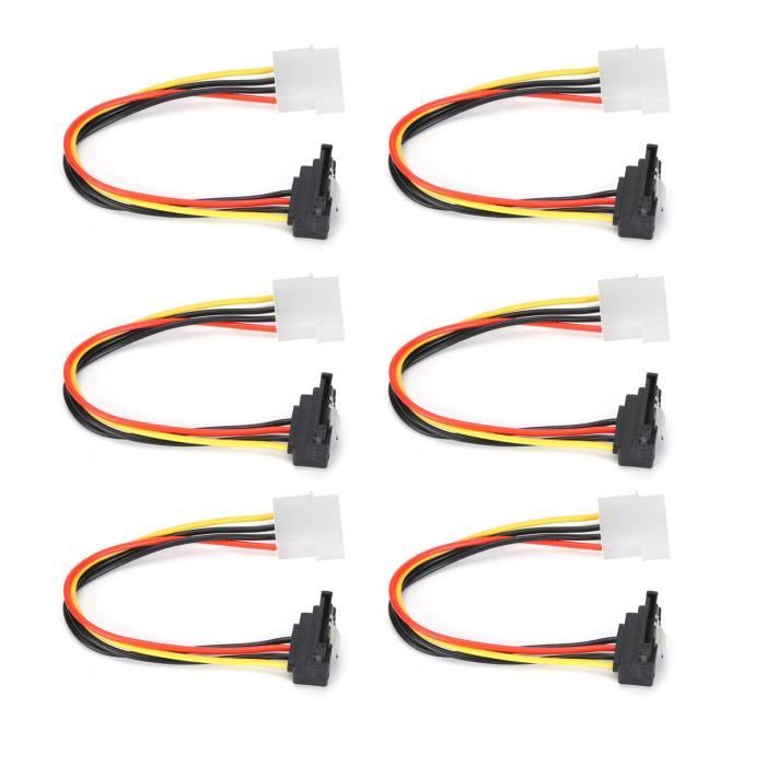 Câble D'alimentation SATA Vers 6 Broches Pour Carte Graphique - 20 Cm - 4 Pièces - Compatible GTX 1060, 1650 Super