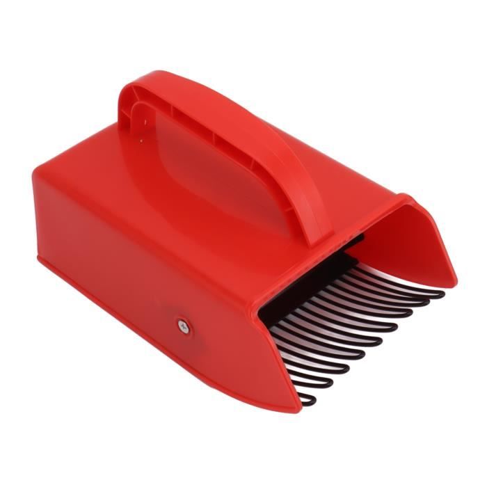 Cueilleur De Myrtilles Et Fruits Rouges Avec Peigne - Poignée Ergonomique, Bac Intégré, En Plastique PP Rouge - 7