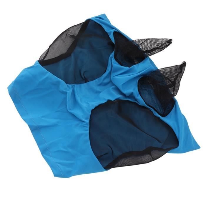 Masque Anti-mouches Pour Chevaux Avec Oreilles – Maille Respirante – Noir