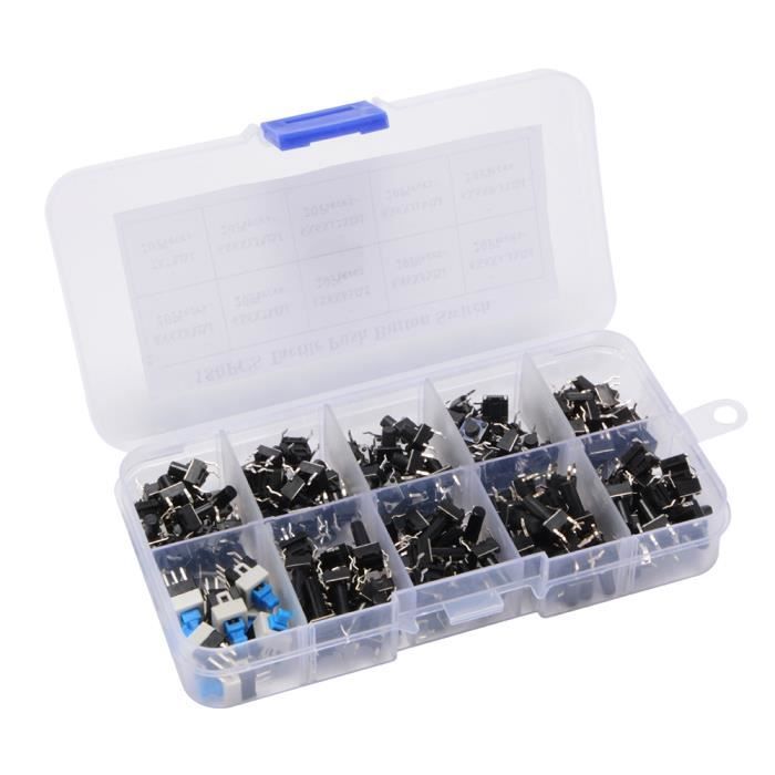 Lot De 10 Boutons Poussoirs Miniatures 6x6x14mm - Neufs Pour électronique