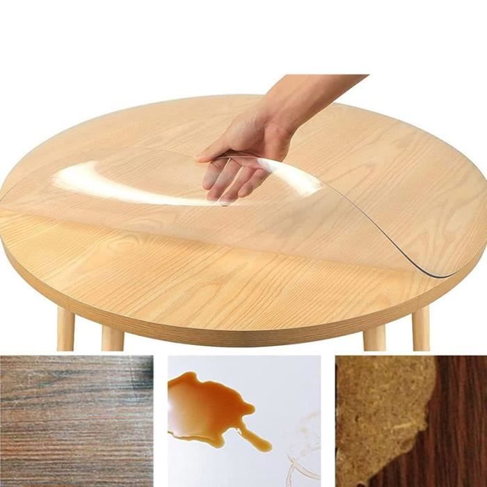 Nappe PVC Transparente FANIVIN Diamètre 85cm - Protection Table Anti-Tâches