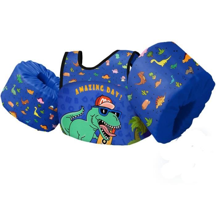 Maillot De Bain Flottant Enfant Avec Bouée Intégrée - Sécurité Piscine/plage 1-6 Ans - Modèle Dinosaure