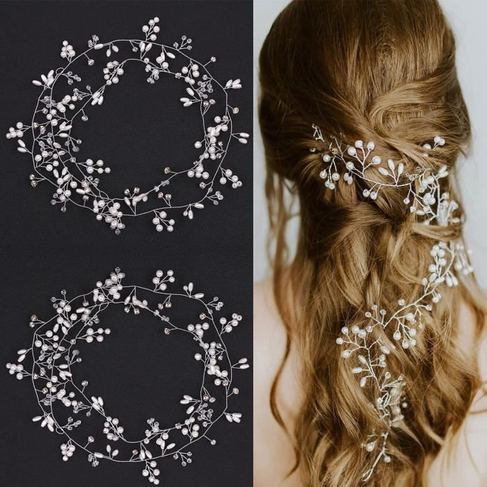 Bijoux Cheveux ZHUODIKE Bandeaux Mariage Pièces Strass