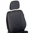 Housses de siège pour Mercedes Sprinter - Ensemble de housses 1+2 - Couleur premium carrés noirs-1