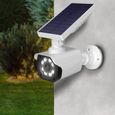 Caméra solaire factice, LED clignotante, détecteur de mouvement, éclairage LED, autocollant gratuit, SOL1800S-1