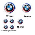 KIT 7 Badge LOGO Embleme BMW - Capot - Coffre - Volant - cache moyeu - 50th anniversary - Mastershop-1