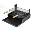 Barbecue à charbon "grilloir" - Noir - 48,5 x 34 cm-1