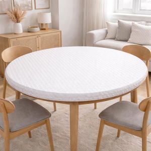Sous-nappe Uni Blanc En PVC – Protection De Table – Format Rectangle 150 X 350 Cm – Marque Teknigomme