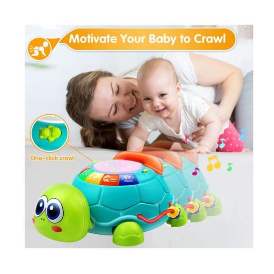 Jouet De Motricité Fine Tortue Avec 12 Activités D'Apprentissage - Jeu Éducatif Chiffres Et Couleurs Pour Bébé