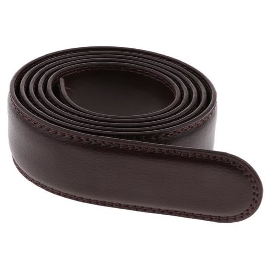 Homme Ceinture en Cuir Veritable Sans Boucle pour Boucle Automatique Longueur 125 cm Largeur 3.5cm 3.8cm Noir Cdiscount Pret a Porter