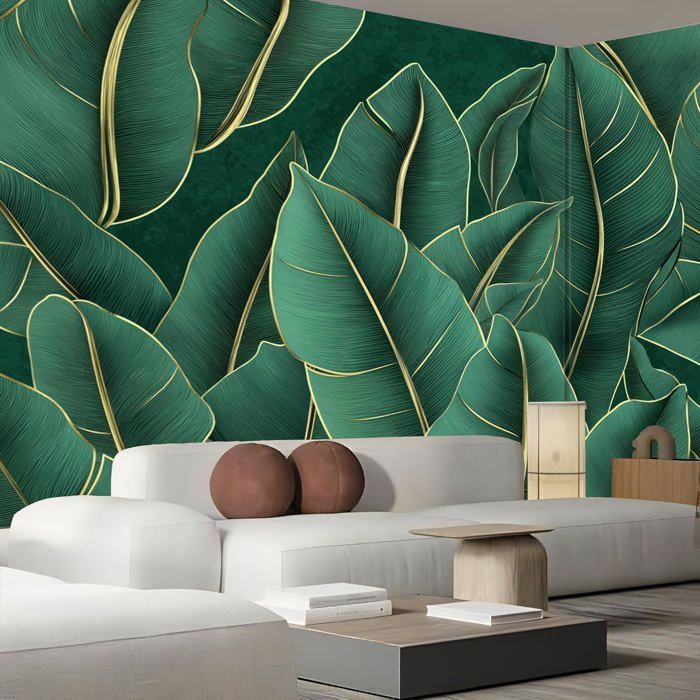 Papier Peint 3D Effet Argent – Motif Floral, Pour Salon Ou Chambre, Style Allemagne Zoé