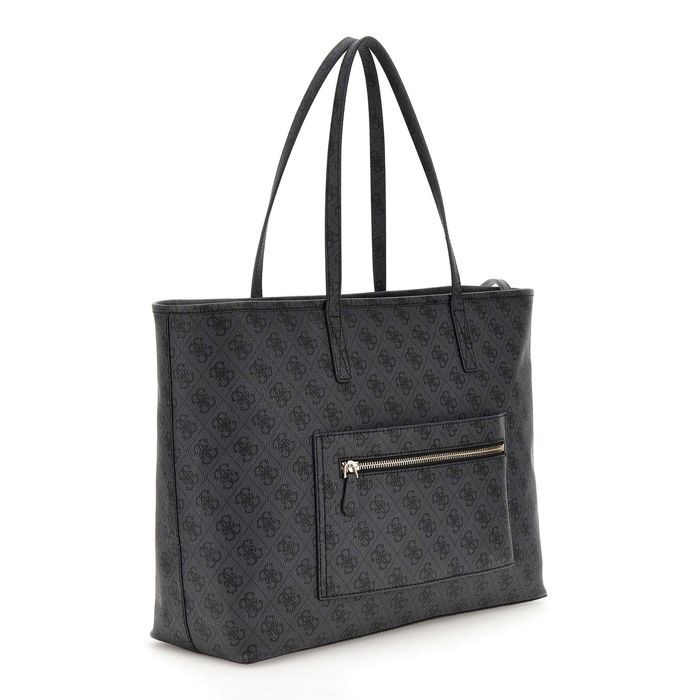GUESS Sac shopper gris foncé noir pour femme Power Play II Large