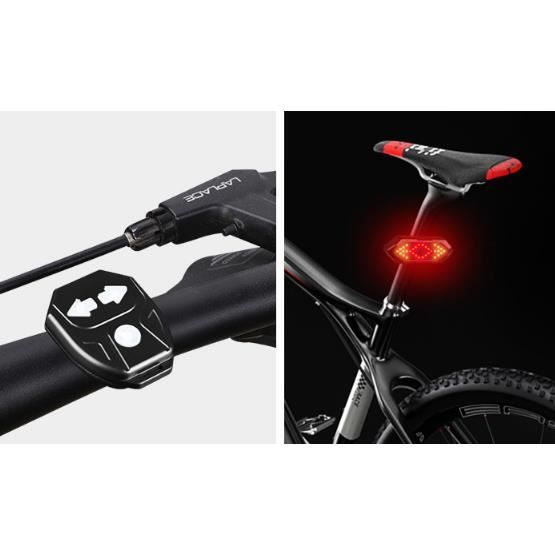 Feu arriere connecte de velo avec clignotants Rechargeable USB Noir Mixte Cdiscount Sport