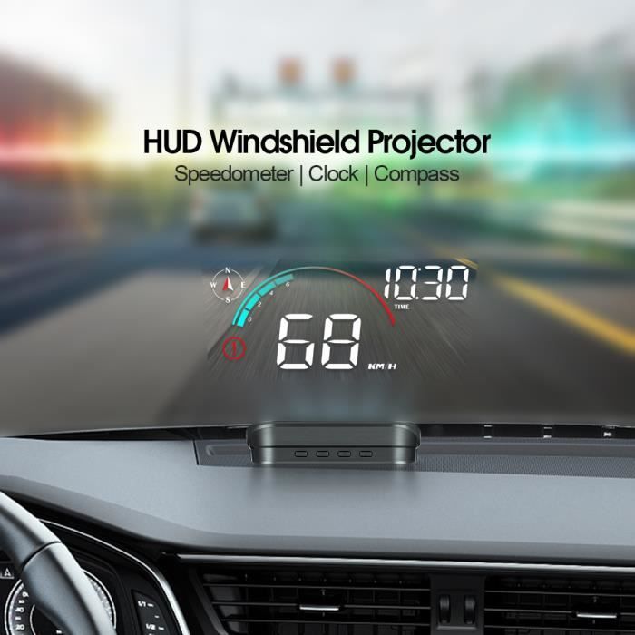 KMH vert - Projecteur de vitesse de pare-brise à affichage LED, GPS, HUD,  Compteur de vitesse, Plug and Play, - Cdiscount Auto