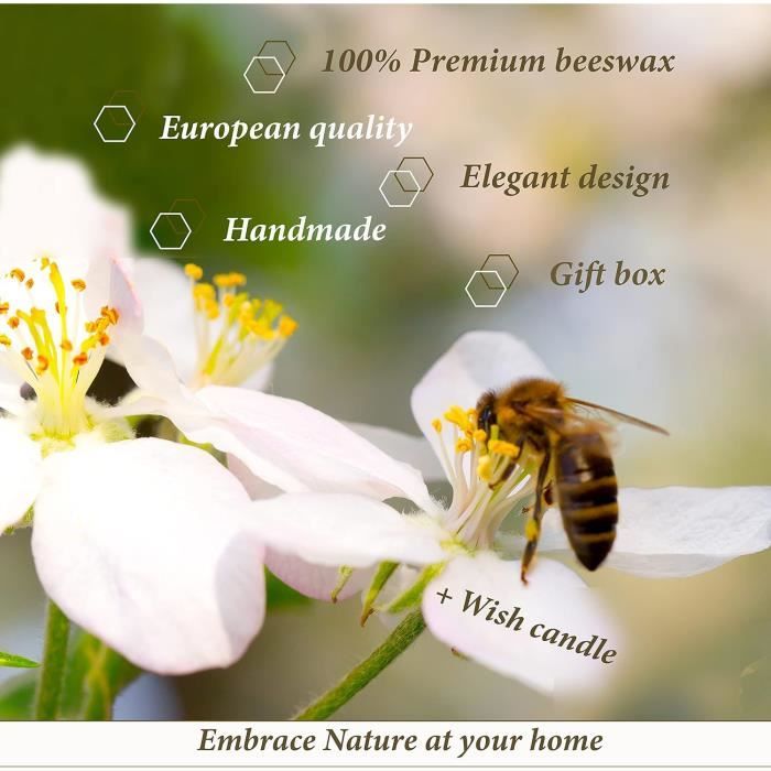 Cire d'Abeille - Bougies naturelles en cire d'abeille