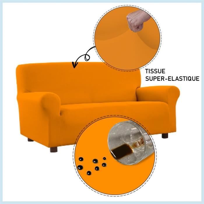 Housse De Canapé Antidérapante Gluhbirnen Café Clair 90x120cm - Jeté Couverture Siège Avec Dos Latex