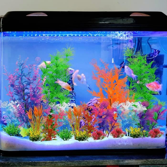 BANAN Plante aquatique artificielle sous-marine réaliste pour aquarium,  paysage coloré, décoration d'aquarium, plante vivante d'aquarium d'eau  douce