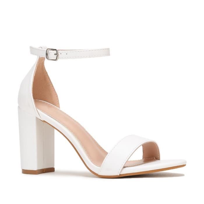 Sandales talons blanches femmes store