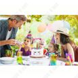 TD® Décoration gâteau licorne anniversaire fille arc-en-ciel fait à la main accessoire réutilisable ballon fête bannière happy-2