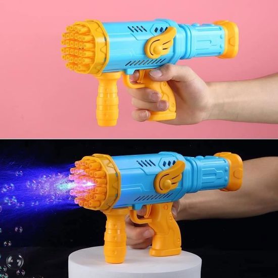 Lot De 2 Pistolets à Bulles Pour Enfants - Machine à Bulles Rapide, Jouet Extérieur Et Intérieur Pour Fêtes