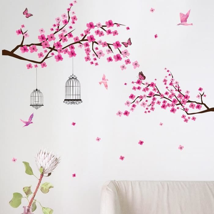 Autocollant Mural Déco Arbre Et Oiseaux - Sticker Vinyle - Neuf UK