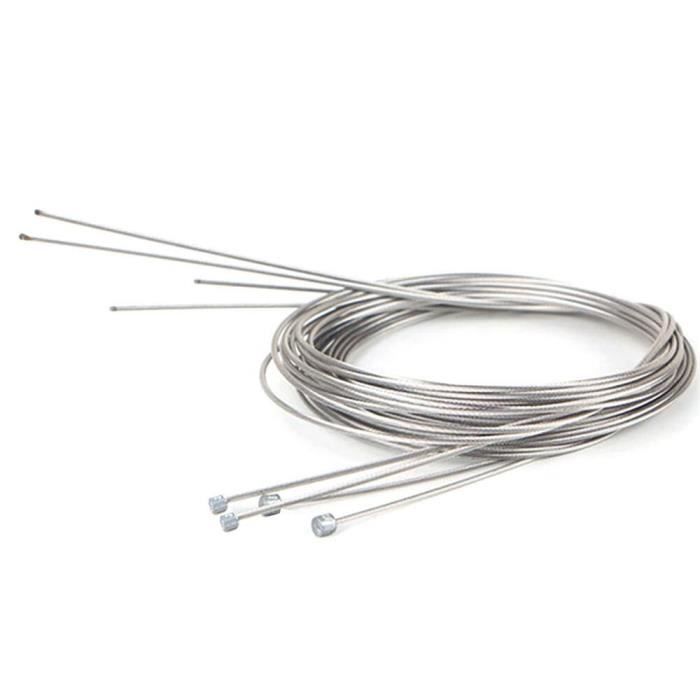 Kit Câbles Et Gaines Pour Vélo - Freins Et Dérailleurs - Acier Inox, Longueurs 1,1m à 2,5m - Compatible VTT, Route, Ville