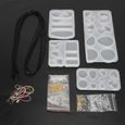 Atyhao Moules de fabrication de bijoux Kit Moules de Moulage en Silicone avec Corde Outil Fabrication d'Artisanat Bricolage pour-3