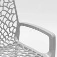 Chaise en polypropylène accoudoirs jardin café Grand Soleil Gruvyer Arm, Couleur: Gris-3