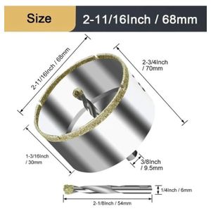 Foret Scie Cloche Diamant 4 Pouces - Portable Et Résistant à L'usure - Générique