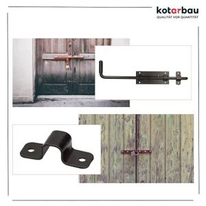Verrou Adhésif Pour Porte – Cordon 180 Mm, Base 70x70 Mm – Noir, Uxcell